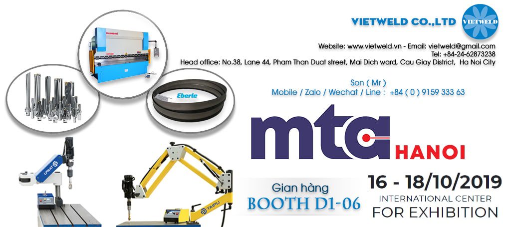 Vietweld tham gia triển lãm MTA sắp diễn ra vào tháng 10/2019